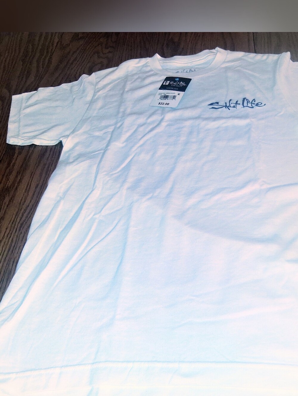 NWT Mens Salt Life Brand White Tee Shirt, Sz SM, MSRP $22.